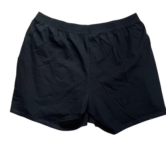 Hanes Just My Size Women Cotton Jersey Pull-On Shorts Black Plus Size 4X Modest - Picture 2 of 10
